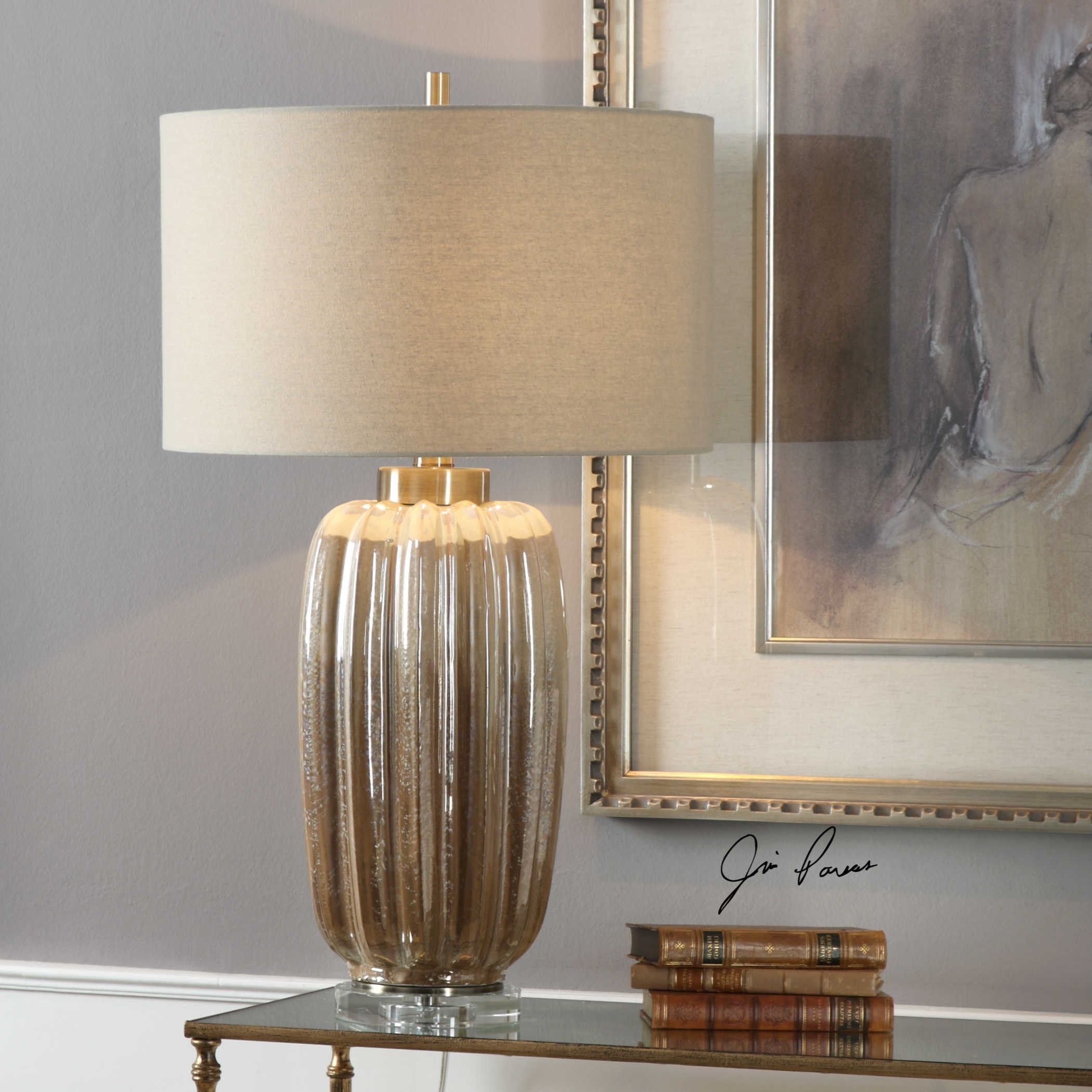 Uttermost Mackean Plated Metallic Gold Table Lamp Uttermost Mackean Plated Metallic Gold Table Lamp
